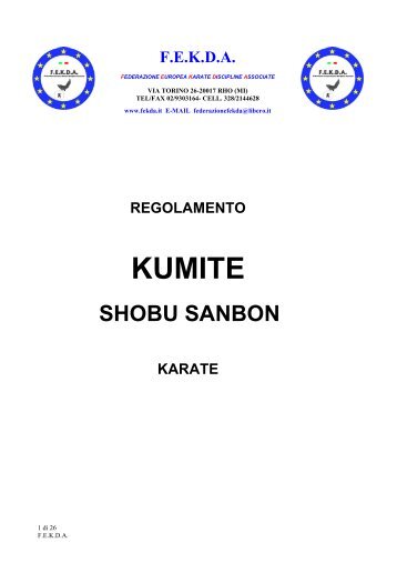Regolamento Kumite Sanbon Karate - fekda