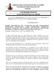 clicca qui - Ordine dei Consulenti del Lavoro di Napoli