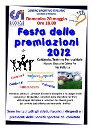 Comunicato ufficiale 2011-2012_n 31 - CSI Macerata