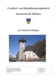 Friedhof- und Bestattungsreglement Gemeinde St. Niklaus