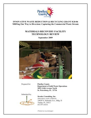 materials recovery facility technology review - Florida Department of ...