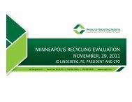 minneapolis recycling evaluation november, 29, 2011 - City of ...