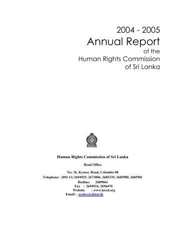 Human Rights Commission of Sri Lanka - Raoul Wallenberg Institute ...