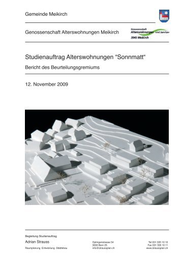 Studienauftrag Alterswohnungen “Sonnmatt“ - Adrian Strauss