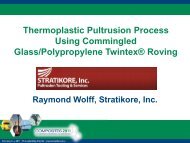 ThermoplasticPultrusions Process using Twintex Roving