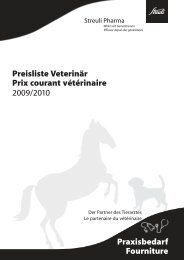 Preisliste Veterinär Prix courant vétérinaire 2009 ... - Streuli Pharma