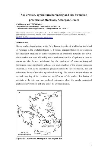Soil erosion, agricultural terracing and site formation processes at ...