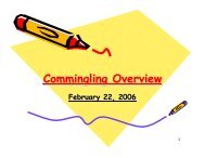 Commingling Overview