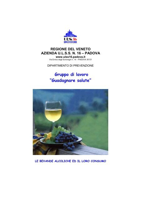 brochure alcol bevande alcoliche - Azienda ULSS 16 Padova