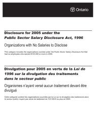 Salary Disclosure 2006 (Disclosure for 2005) - Organizations with ...