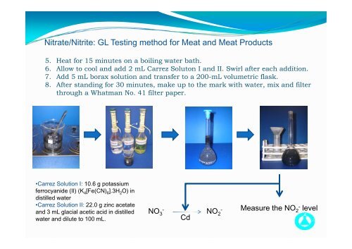 Briefing Session on Analysis of Nitrate/Nitrite and ... - uri=govtlab.gov