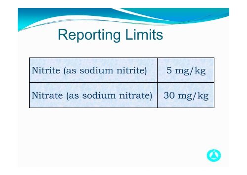 Briefing Session on Analysis of Nitrate/Nitrite and ... - uri=govtlab.gov