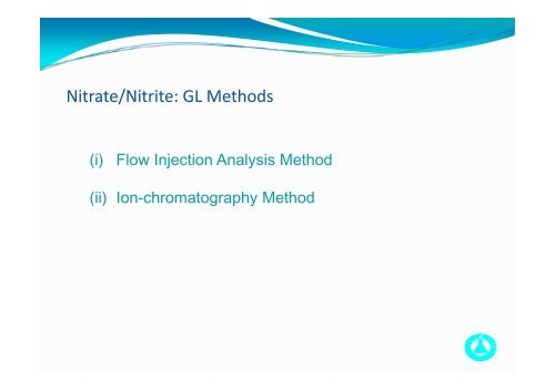 Briefing Session on Analysis of Nitrate/Nitrite and ... - uri=govtlab.gov