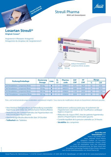 Losartan Streuli® - Streuli Pharma