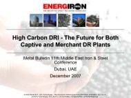 High Carbon DRI - The Future for Both Captive and ... - Tenova