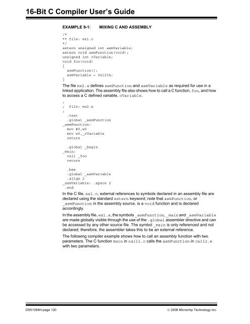 MPLAB C Compiler for PIC24 MCUs and dsPIC DSCs ... - Microchip