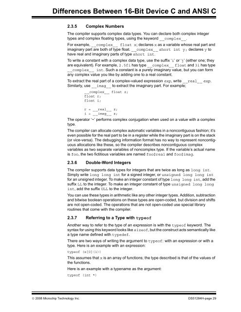 MPLAB C Compiler for PIC24 MCUs and dsPIC DSCs ... - Microchip