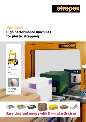 SMG 50/55 High performance machines for plastic ... - strapex.com