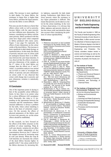 Effects of Warp-Weft Density Variation and Fabric - Fibres & Textiles ...