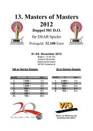 DSAB Masters of Masters - Darts 1