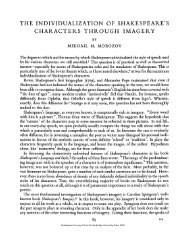 the individualization of shakespeare's characters through imagery