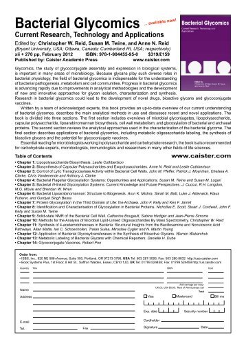 Bacterial Glycomics - Horizon Scientific Press