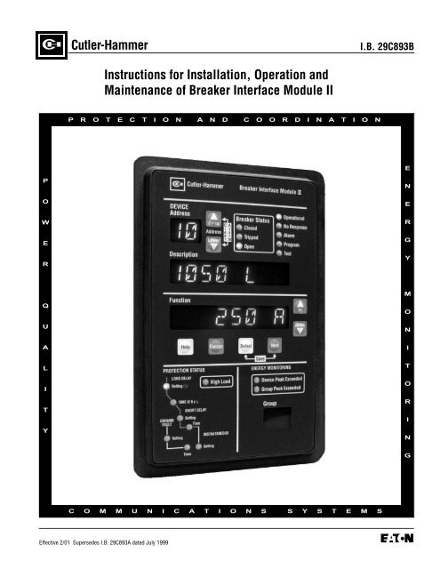 Breaker Interface Module II - Eaton Canada