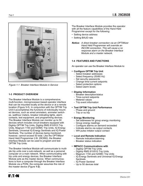 Breaker Interface Module II - Eaton Canada