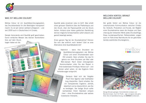 Kundeninfo-Flyer für Druckereien als Print-PDF laden - Mellow Colour