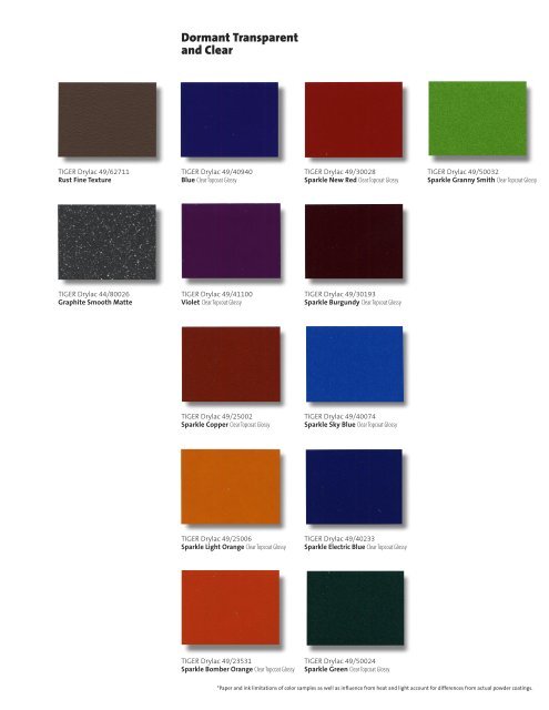 TIGER Drylac - Colourific Coatings Ltd.