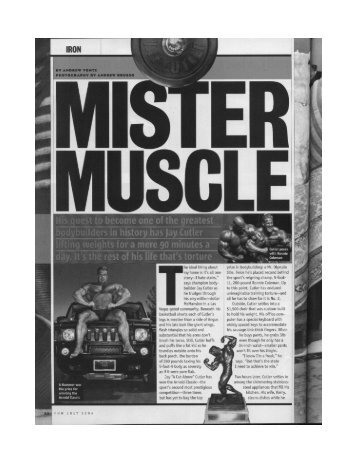 FHM July 2004 Jay Cutler Future Mr. Olympia - Andrew Vontz