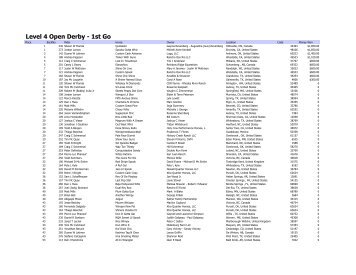 Level 4 Open Derby - 1st Go - NRHA Derby