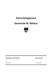 Kehrichtreglement Gemeinde St. Niklaus