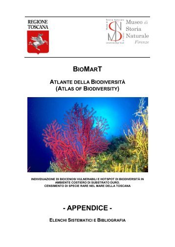 Appendice volume BioMarT - Museo di Storia Naturale - Università ...