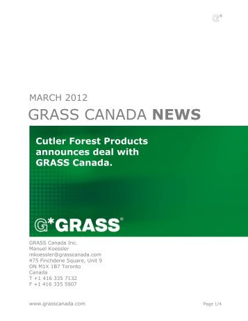 Cutler Forest Products and GRASS Canada.