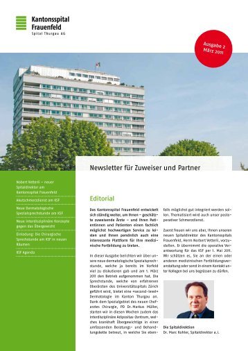 Newsletter im KSF - Spital Thurgau AG