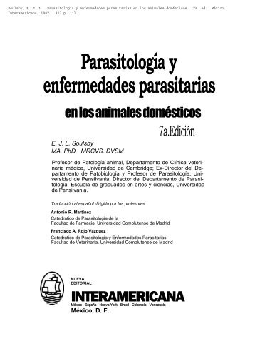Parasitología y enfermedades parasitarias
