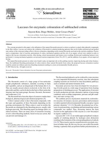 Laccases for enzymatic colouration of unbleached cotton