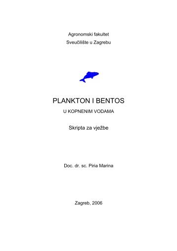 Plankton i bentos - Agronomski fakultet - Sveučilište u Zagrebu