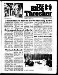 Cuthbertson to receive Brown teaching award - Rice University's ...