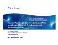 Flexible Wavelength Selective Switches (WSS) for ... - OFC/NFOEC