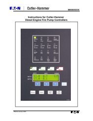 Instructions for Cutler-Hammer Diesel Engine Fire Pump Controllers