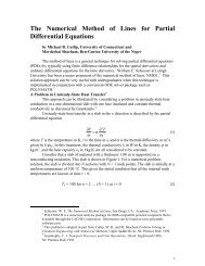 The Numerical Method of Lines for Partial Differential Equations