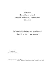 Defining Public Relations in New Zealand through its - Research Bank