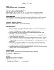 1 COURSE SYLLABUS MEDC 5322 Public Communications: Public ...