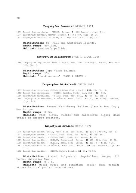 world catalogue and bibliography of the recent pycnogonida