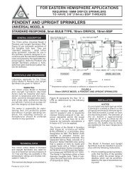 Universal Model A Sprinkler (Std Response) - Wormald