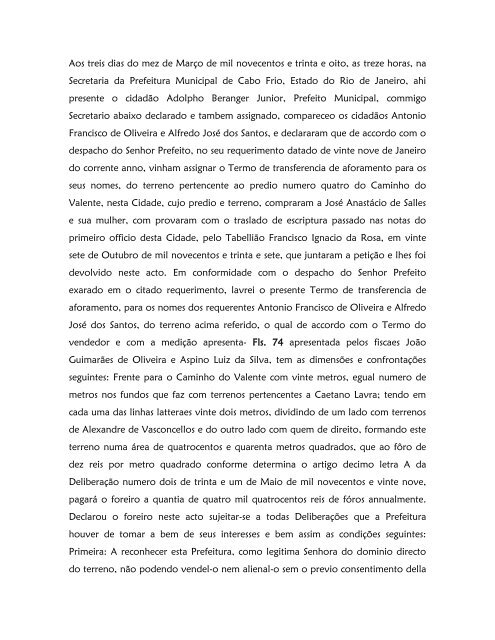 Livro de Aforamento número 041 - Paleografia