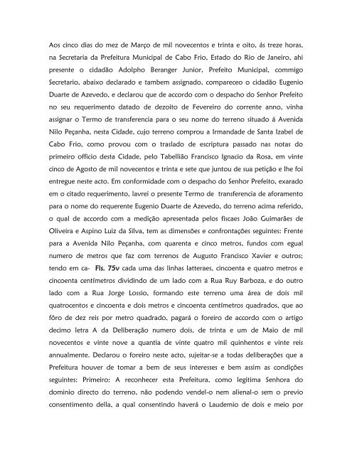 Livro de Aforamento número 041 - Paleografia