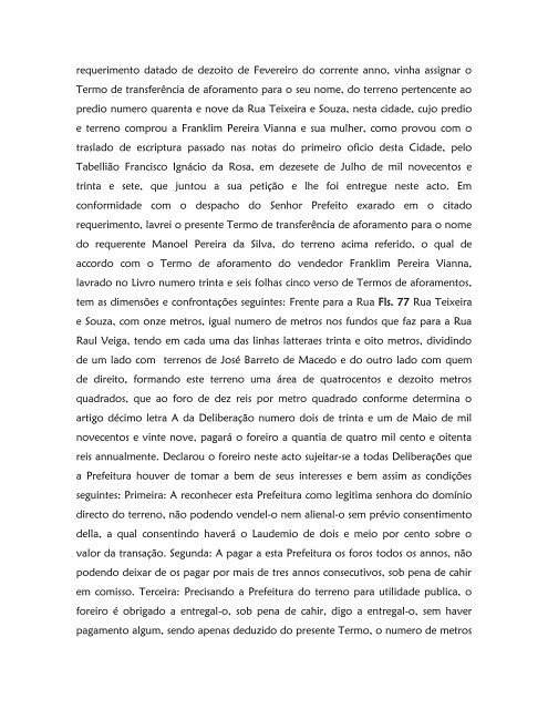 Livro de Aforamento número 041 - Paleografia